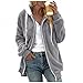 Darringls Damen Plüschjacke Plüschmantel Plüsch Oberbekleidung Teddy Kunstpelzjacke Wintermantel Zip Hoodie Teddy Jacke Full Zip Winterjacke Lange Mantel Cardigan Jacke Coat Fleecejacke Kapuzenmantel