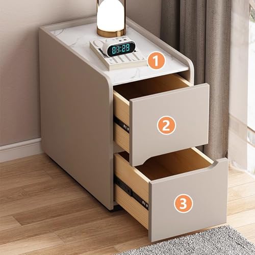 Meuble de nuit étroite et table d'appoint moderne tout en un