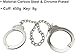 Yoghourds Metal Long Handcuffs - Sturdy Durable Double Lock Steel LegCuffs, Police Professional Heavy Duty Ankle Handcuffs with 2 Keys & Holster (Sliver)