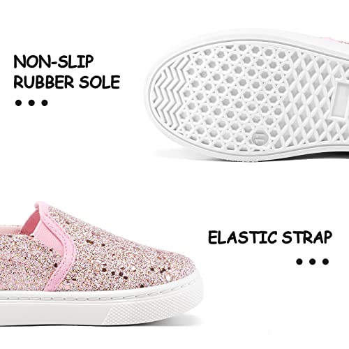 Image of K KomForme Toddler Sneakers for Girls Boys Slip On Canvas Walking Shoes | Lightweight, Comfortable