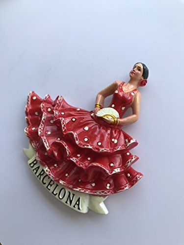Imán decorativo 3D Flamenco dancer 12x10 cm miniatura 4