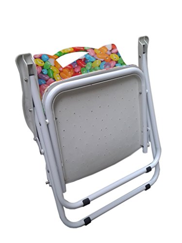 Image of AMAZE Foldable Kids Baby 1 Table-2 Chair Set-Multipurpose Study, Dining, Play, Writing & Craft Activity Table|Powder Coated Iron Frame, Portable & Space Saving-Balloon Print