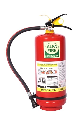Image of 4L Wet Chemical Kitchen Fire Extinguisher - Mild Steel | K-Class | Refillable | Suitable for Commercial Kitchens