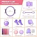 BYYNNE Home Pilates Kit for Women - 14 Pcs Pilates Equipment Set with Pilates Ring and Ball, 5 Resistance Bands Etc Accessories for Beginners Home Workouts - Includes Workout Guide (Purple)