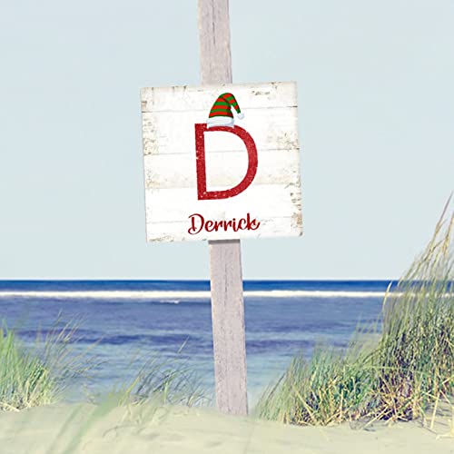 Lettre D en bois monogramme 40cm pour décoration de porte