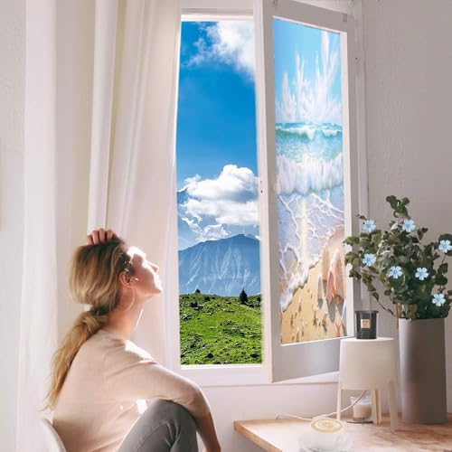Película decorativa para ventana con privacidad Rustic Conch miniatura 6