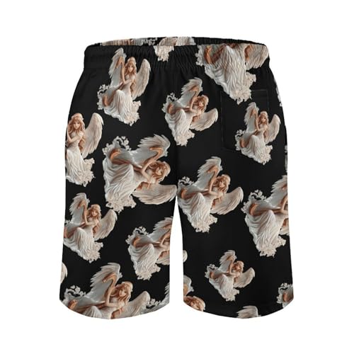 Angelsplaying Harp Mens Swim Trunks Quick Dry Board Shorts Beach Swimwear Bathing Suits3