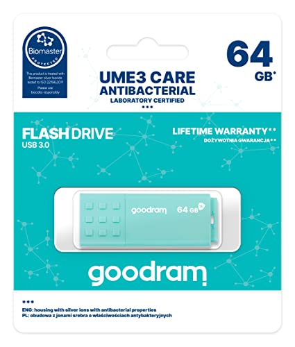 Usb Flash Drive Mem Care 64Gb 3.0 Anibacterial