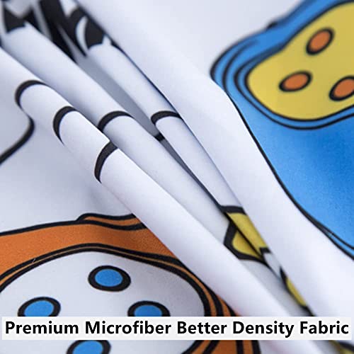 Mkikejoy Video Game Sheets Twin Size Gaming Sheets 2 Piece 1 Fitted Sheet With 1 Pillowcase Colorful Game Controllers Print Soft Sheets For Boys Girls Teens #TOP4