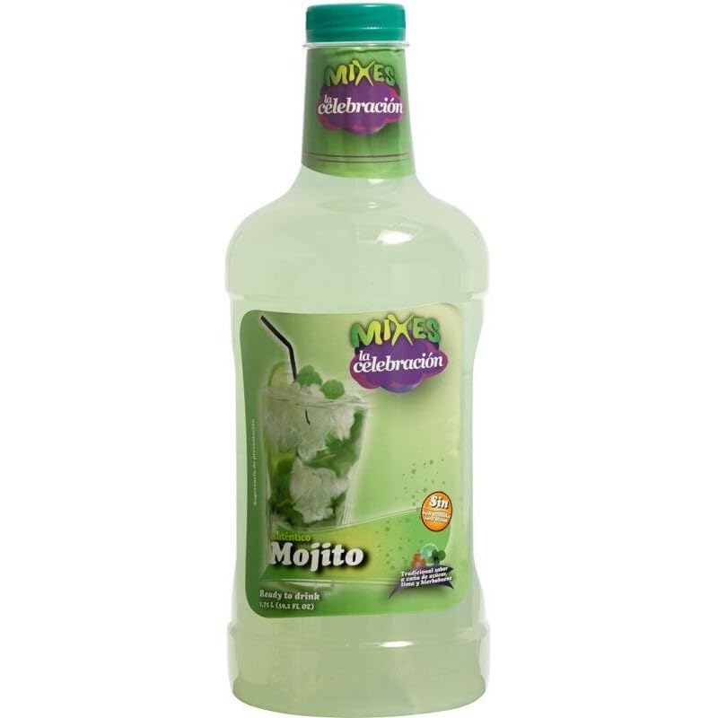 Diaz Cadenas | Mojito Sin Alcohol 1,75L | Cóctel Refrescante Listo para Servir Sabor Auténtico Tropical