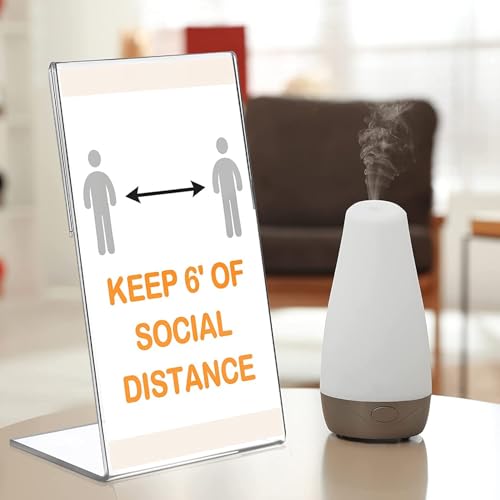 Image of Shuban Acrylic Sign Holder L Shape Double Sided Portrait Style Menu Ad Frame Display Stand (L- Shape 05 x 07 Inch-(2Pcs))