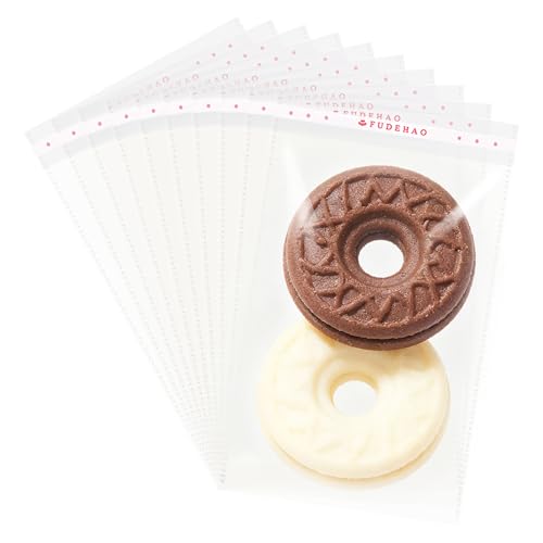 Volokitx 1100 Pcs 3x5 Inches Cellophane Bags Cookie Bags Clear Self Sealing Cellophane Bags for Packaging Cookies Candies Gifts Bakery and Party Favors