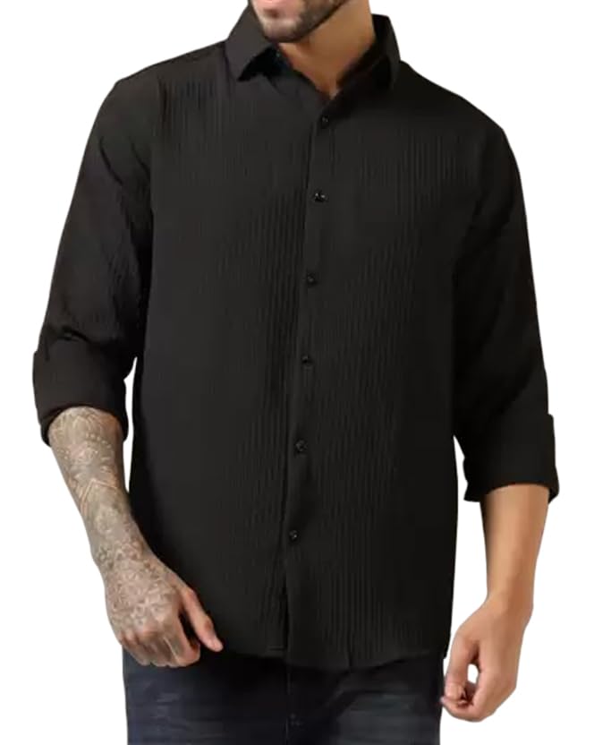 FINIVO FASHIONMen's Long Sleeve Wrinkle Free Shirt Button Down Casual Shirts