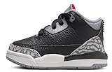 Jordan Toddler's 3 Retro Black/Fire Red-Cement Grey (DM0968 010) - 5