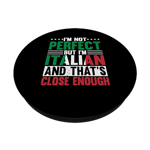 Italian Roots Outfit Funny Italy Heritage For Men PopSockets Swappable PopGrip, Black - Image 2