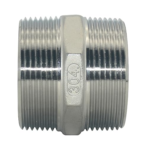 Image of Male x Male Stainless Steel 304 Threaded Pipe Fitting NPT (2-1 /2 inch)