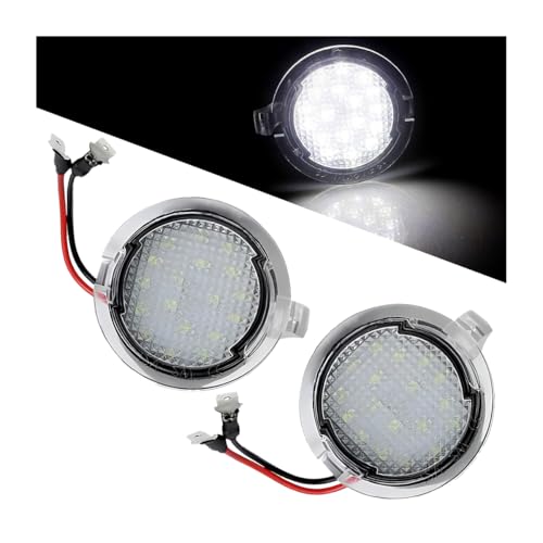 Lámparas LED para espejo lateral de auto 2 piezas blanco