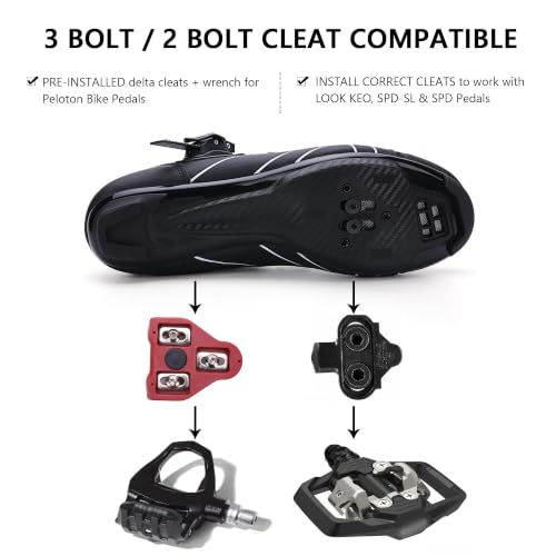 Image of KESCOO Unisex Cycling Shoes Compatible with Peloton Indoor Road Bike