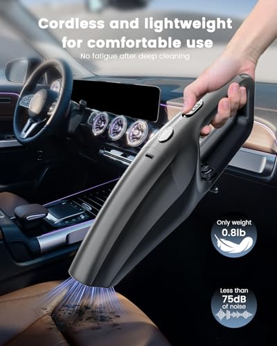 Image of Handheld Vacuum Cordless, Car Vacuums Powerful with Rechargeable Battery, Portable Hand Held Vacuum Cordless with Washable HEPA Filter, Mini Vacuums Kit for Men and Women
