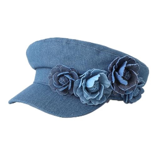 Béret capitaine militaire femme en jean bleu la solution idéale pour styliser un look basique