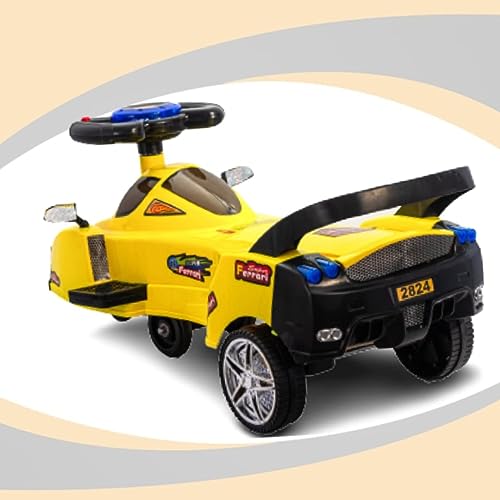 Image of myhoodwink Baby Magic Car for Kids, Ride-on Baby Car, Kids Push Car, Swing Car |Comfortable Seats Durable Ridor Ride on Toy Car for Kids, Twister Ride on, Magic Toy Car, Push Rider, Age 2+ (Yellow)