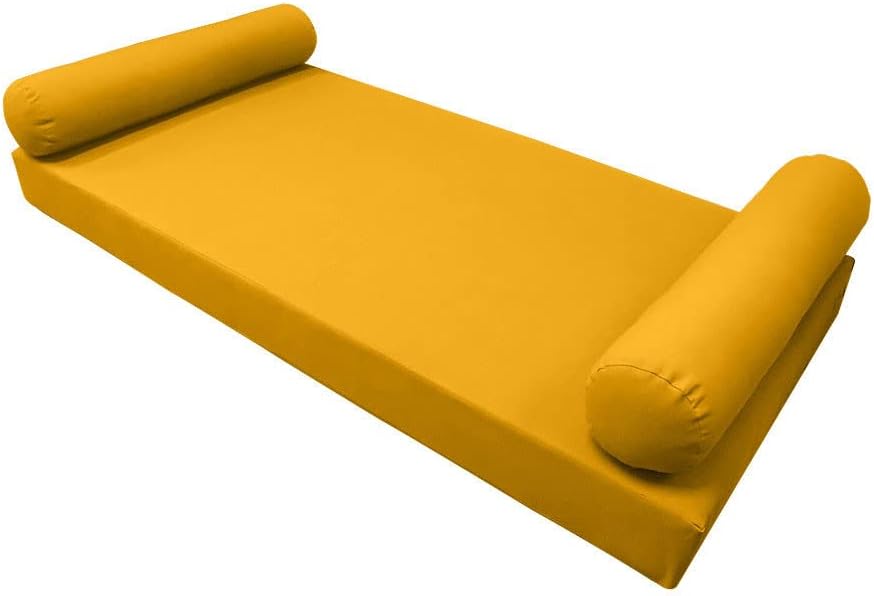 Style 5 Crib Size Knife Edge Outdoor Daybed Mattress Bolster Insert and Cover Complete Set AD108