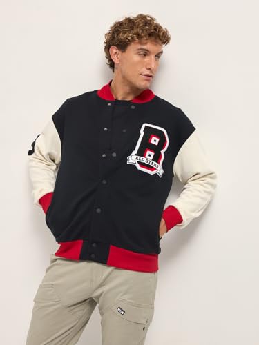 Image of THE BEAR HOUSE Men's Pure Cotton Relaxed Fit Jacket