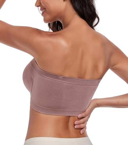 Image of Women's Underwire Strapless Multiway Bra Bandeau Seamless Supportive Bras Non Padded Top