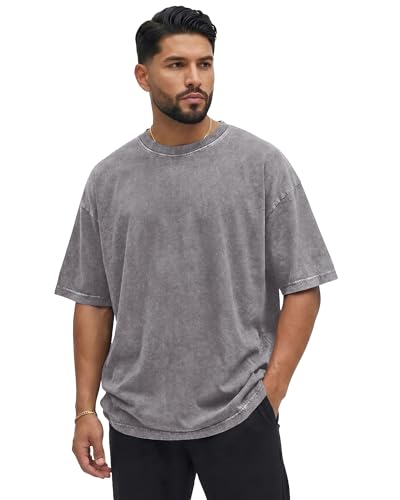 Image of Oversized Tshirts for Men Short Sleeve Vintage Washed Basic Loose Tees 2026