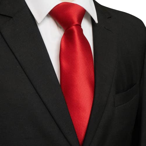 Image of JEMYGINS Solid Color Tie Mens Necktie for Business and Wedding
