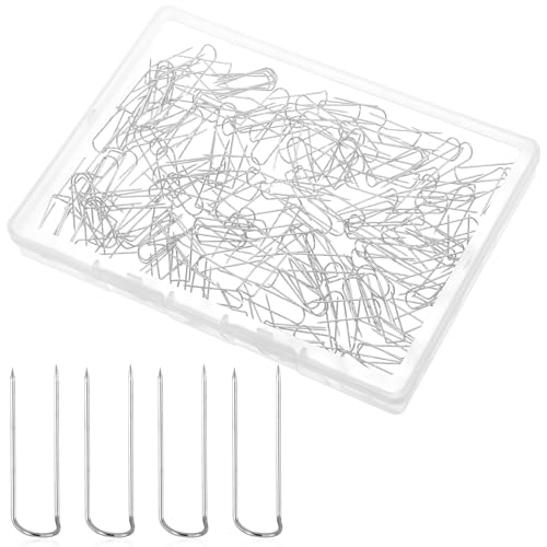 LIQWEI 200Pcs U Pins for Crafts Floral Pins Pin for Quilting Sewing Double Blocking Fabric Pining Floral Pin Foam for DIY Sewing Jewelry Craft Making Holiday Arrangements