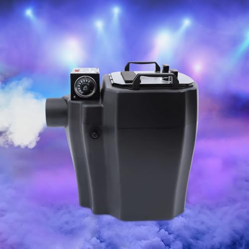 Máquina de niebla con hielo seco y tubo, niebladora profesional de humo bajo de 6000 W para bodas, fiestas y eventos, color negro miniatura 3