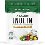 Organic Inulin (FOS Powder) 454g by Plant of Life | Daily Water Soluable Prebiotic Fiber | Superfood for Colon & Gut | Easily Mix with Drinks, Coffee & Smoothies | Vegan, Non-GMO