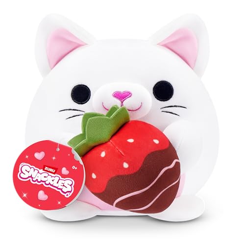 Ya en mundofriki.es: Snackles Edición San Valentín Peluche 20 cm (Kitten with Strawberry Chocolate) por ZURU – Peluche ultra-suave con snack temático, coleccionable y abrazable para niños, preadolescentes y adolescentes
