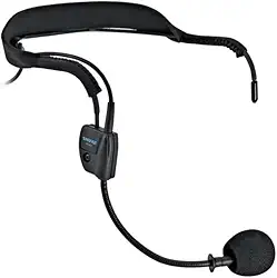 Shure Microfone de fone de ouvido dinâmico WH20 (com fio) – resistente, leve, ajuste seguro para usuários ativos de microfone, para instrutores/músicos, conector XLR macho de 3 pinos com clipe de