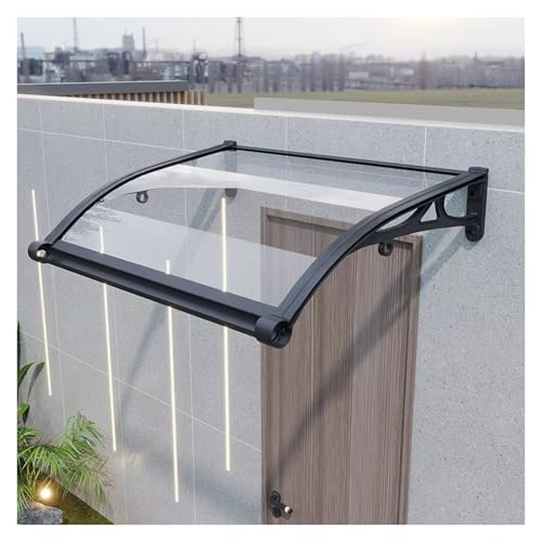 GJZQDKX Patio Door Canopy Awning Outdoor Shelter for Rain and Snow Blue Polycarbonate Awning with Black Stand 0.6x0.8m/1.97x2.62ft
