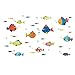 Produktbild GAOLILI Cartoon Farbe Kleine Fische Wandaufkleber Nette Schlafzimmer Kinder Zimmer Tapete Ornamente Badezimmer Badezimmer Ein Satz von 28 Fischen kann veröffentlicht werden