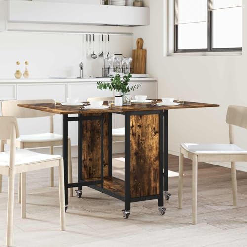 Table à manger pliable design industriel bois et acier durable - 2