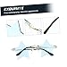 BESPORTBLE Rimless Star Shaped Sunglasses for Parties Fashionable Unisex Eyewear Irregular Design and UV Protection