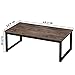 AINGOO 43.3in Coffee Table with MDF Thickened Board Living Room Table Open Rectangle Industrial Coffee Table Large Storage Space and Easy Assembly Space Sofa Table(Waterproof and Scratch Resistant)