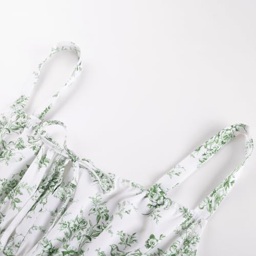 Image of Scarlet Darkness Floral Mini Corset Dress Women Teens Sundress with Pockets | Floral mini dress with adjustable straps, square neck, smocked back, left hidden zip, side pockets, flowy dual-layer hem