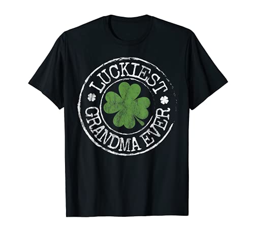 La Abuela Más Suerte Nunca Shamrocks Lucky Nana Día de San Patricio Camiseta