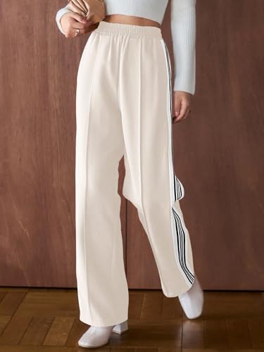 Image of GRECIILOOKS Trousers for Woman | Womens High Rise High Waist Flared Korean Style | Formal Pant for Women Office Wear| Track Pants for Womans Elegant for College & Events (Available in Plus Size)