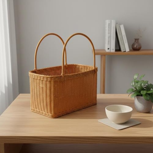 Cesta de mimbre para almacenamiento que elimina el desorden en armarios y zonas de exterior 4