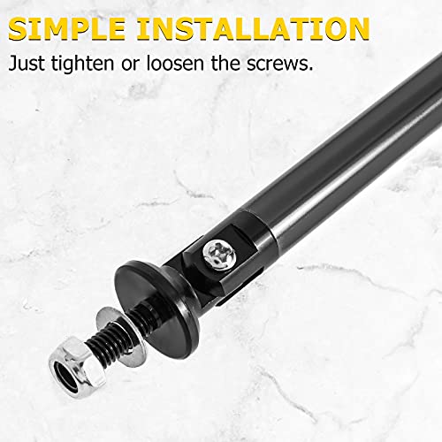 Splitter Strut Rod, Auxmart 200Mm Lip Splitter Support Rod Diffuser Strut Rod Tie Support Bars Fit Most Vehicles, Pack Of 2, Black #TOP1