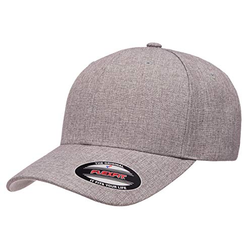 Flexfit Men's Heatherlight Cap, Melange Grey, L/X-Large