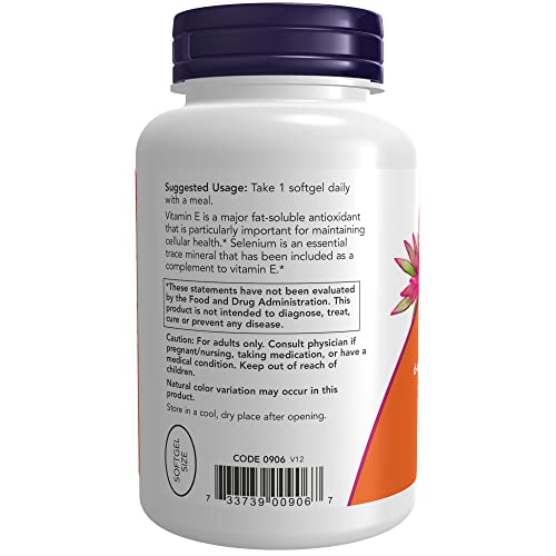 Vitamine E 400IU Mixed Tocopherols with Selenium 100softgels - Image 4