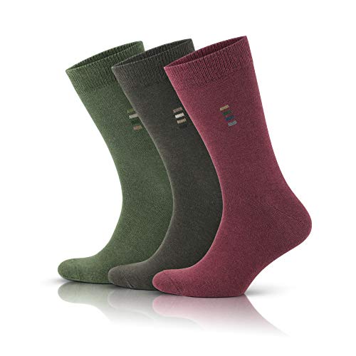 6 pares de calcetines de algodón para hombre, multicolor, rojo, verde, marrón, casual, negocios, formal, tallas 6-8 y 9-11 Cover