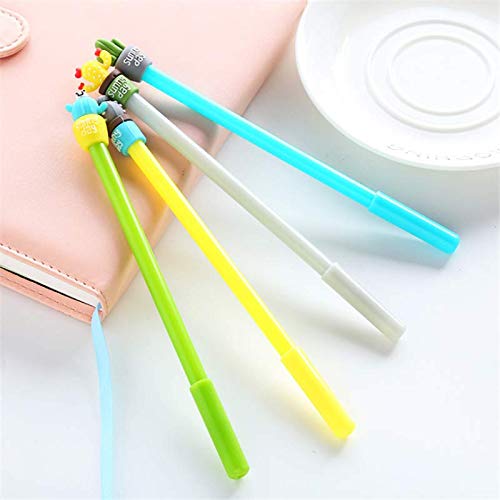 4 Pieces Korean Stationery Cute Cactus pen Advertising Gel pen School Fashion Office Kawaii Supply