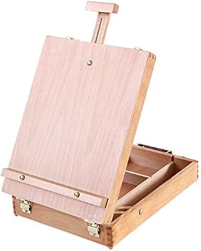 Wooden Table Sketching Box and Portable Artist Easel - Enjoy Hours of Drawing & Painting on Canvas - Storage for Art Supplies